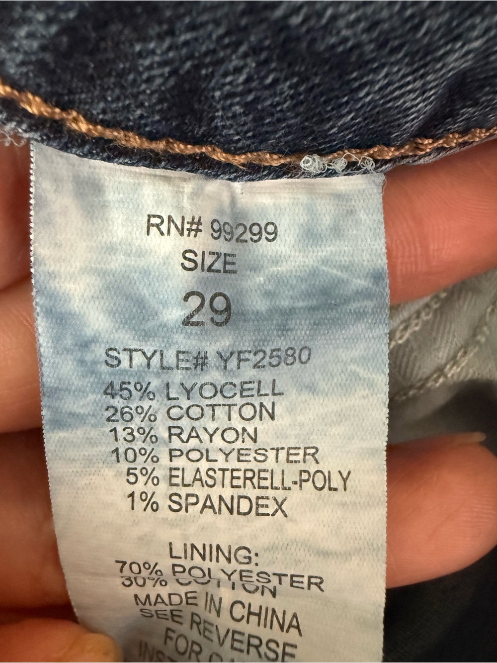 Lot 2 pairs Skinny Jeans BDG - Level 99 Size 29 Waist 34 x 32 Blue Denim Stretch - Picture 9 of 10